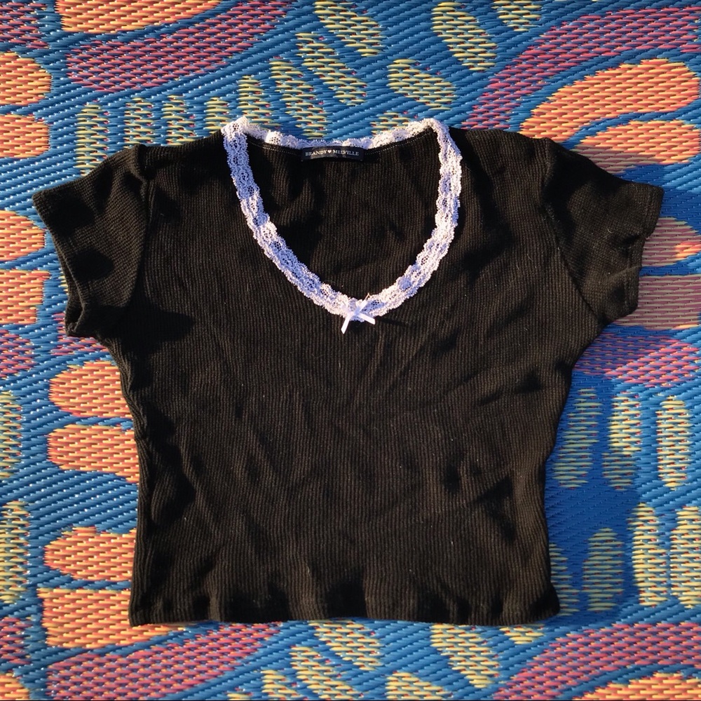 brandy melville ashlyn bow thermal top
